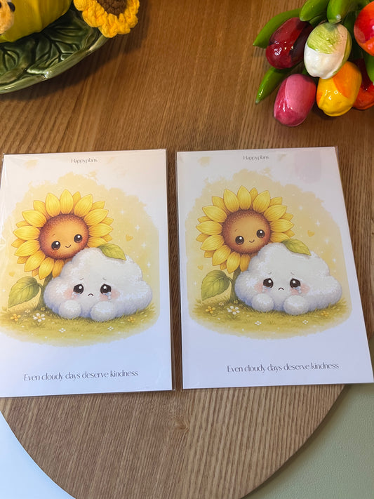 Postkarte Happyplans Cloudy Days