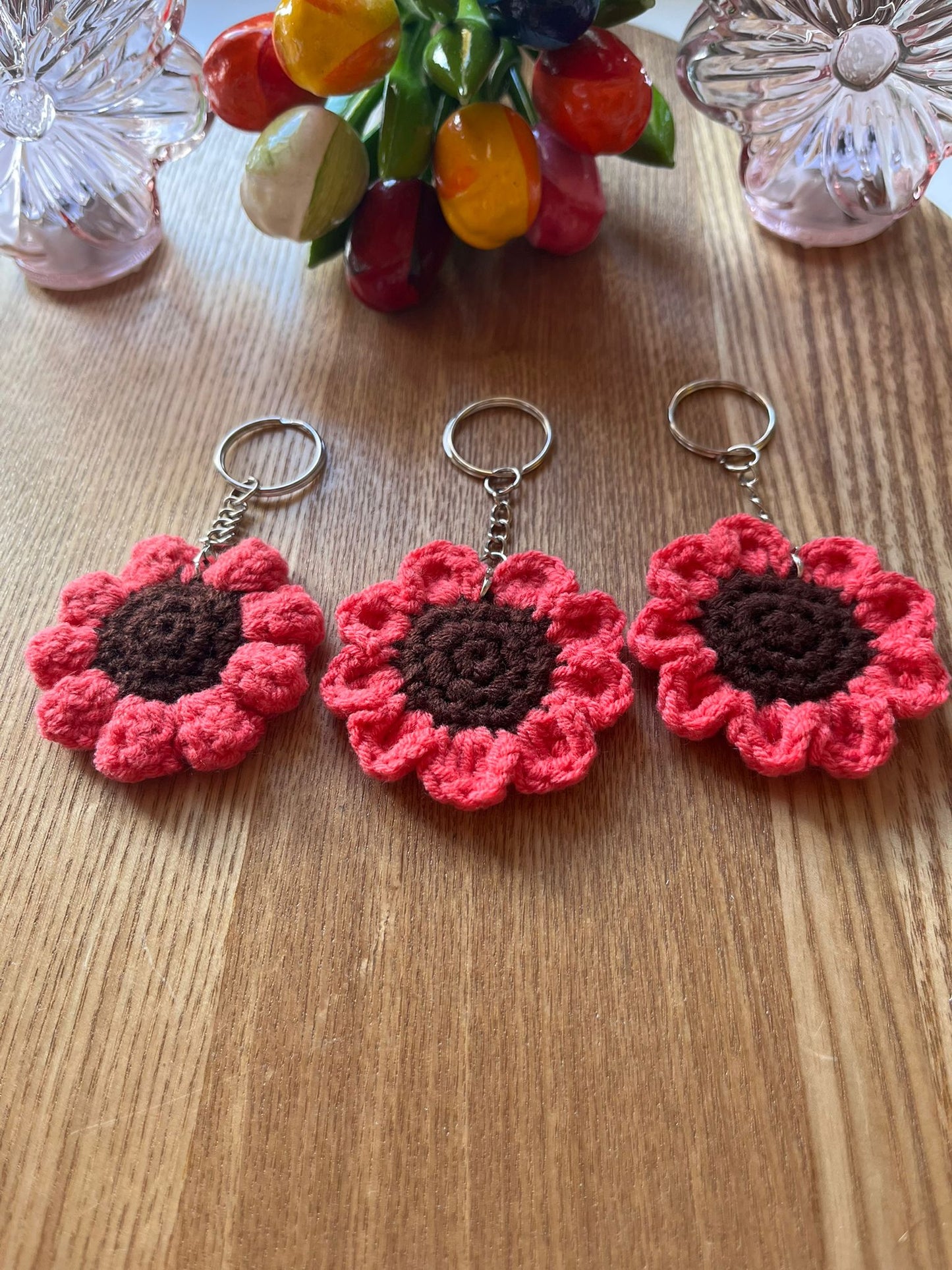 Sonnenblumen - Anhänger in Pink