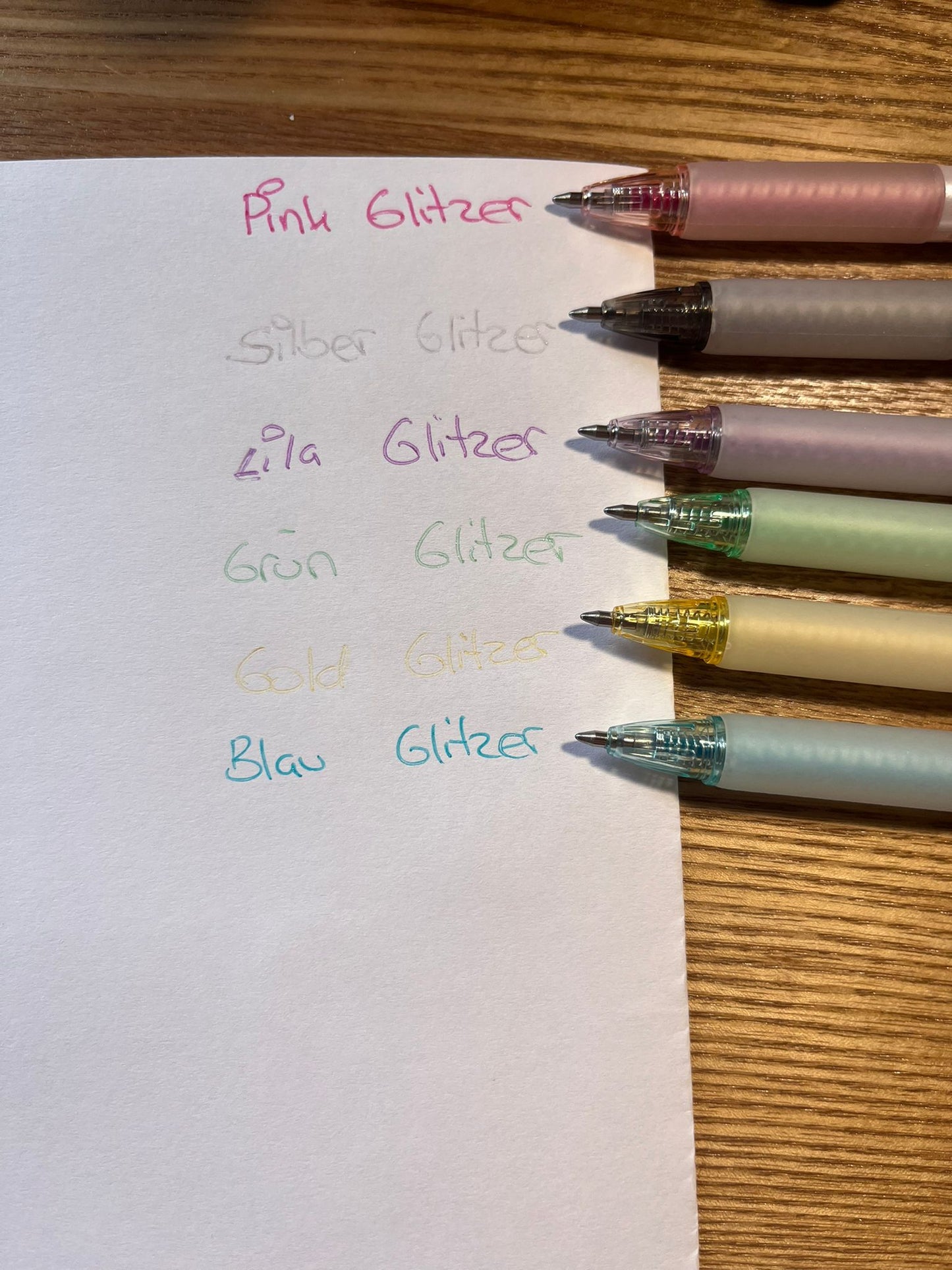 Glitzer Gelstifte Box